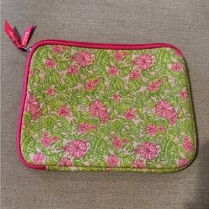Lily Pulitzer Green Pink Floral iPad case zipper pouch tablet case